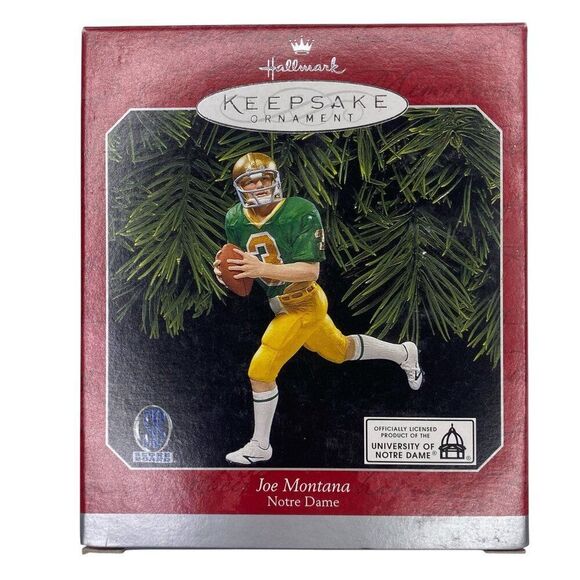 Joe Montana Notre Dame Hallmark Keepsake Ornament Football 1998 - Picture 2 of 5